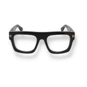 Tom Ford Geometriska svarta acetatglasögon Black, Unisex