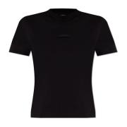 Jacquemus T-shirt med logotyp Black, Dam
