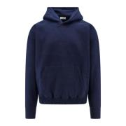 Saint Laurent Blå Sweatshirt med Huva och Känguruficka Blue, Herr