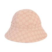 Gucci Rosa GG-Canvas Bucket Hat Pink, Dam