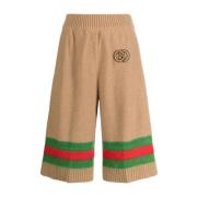 Gucci Karamellstickade Interlocking G Shorts Brown, Dam