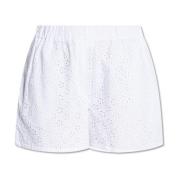 Kenzo Shorts med utsmyckade utsnitt White, Dam