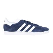 Adidas Originals Marinblåa Mocka Låga Sneakers med 3 Ränder Blue, Herr