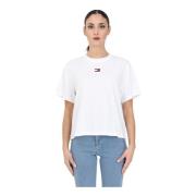 Tommy Jeans Vit Bomull Dam T-shirt White, Dam