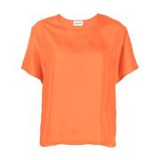 P.a.r.o.s.h. Silke Orange T-shirts och Polos Orange, Dam