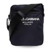 Dolce & Gabbana Axelväska med logotyp Blue, Herr