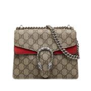 Gucci Vintage Pre-owned Tyg crossbodyvskor Beige, Dam