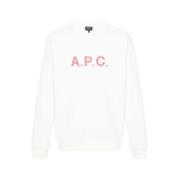 A.p.c. Weft Fleece Sweatshirt White, Herr
