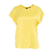 Pinko Gula T-shirts Polos för Kvinnor Yellow, Dam