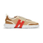 Hogan Canvas Sneaker -3R i Brun och Röd Multicolor, Dam