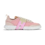 Hogan Canvas Sneakers -3R i Rosa och Beige Pink, Dam
