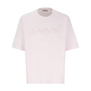 Lanvin Rosa Bomull T-shirt med Brodyr Pink, Herr