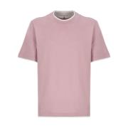 Brunello Cucinelli Rosa T-shirt för män Pink, Herr