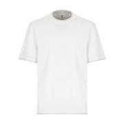Brunello Cucinelli Vit Bomull T-shirt för Män White, Herr