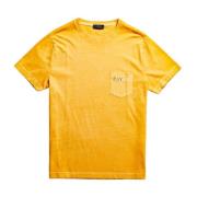 Fay Bomull T-shirt Yellow, Herr