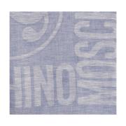 Moschino Halsduk med logotyp Blue, Dam
