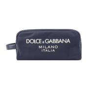 Dolce & Gabbana Blå Beauty Case med Dragkedja Blue, Herr