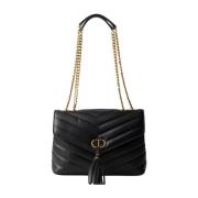 Twinset Drömlik Läder Crossbody Väska Black, Dam