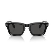 Burberry Modiga Rektangulära Solglasögon för Män Black, Dam
