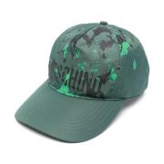Moschino Grön Hatt med Logotryck Green, Herr