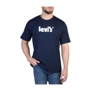 Levi's Herr T-shirt med korta ärmar och rund hals Blue, Herr