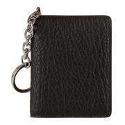 Maison Margiela Svart plånbok med kortfack och nyckelring Black, Unise...