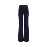 Dolce & Gabbana Mörkblå Wide-Leg Jeans i Denim Blue, Dam