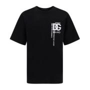 Dolce & Gabbana Herr T-shirt i bomull med logodetalj Black, Herr