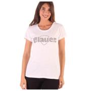 Blauer Dam T-shirt i 100% bomull White, Dam
