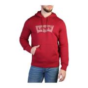 Levi's Herr Regular Fit Sweatshirt med Fast Huva Red, Herr