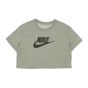 Nike Ikonisk Crop T-shirt Gray, Dam