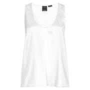 Pinko Ärmelös silkesatin topp White, Dam