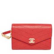 Chanel Vintage Pre-owned Laeder chanel-vskor Red, Dam