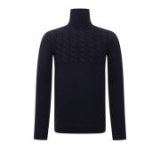 Maison Margiela Blå Ulltröja med Turtleneck Blue, Herr