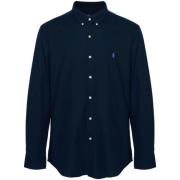 Polo Ralph Lauren Blå Button-Down Skjorta med Signatur Pony Blue, Herr