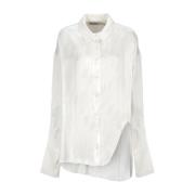 The Attico Ivory Bomullsskjorta med Logodetaljer White, Dam