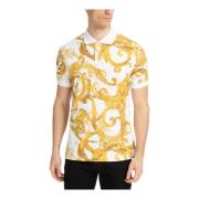 Versace Jeans Couture Abstrakt Akvarell Polo Tröja Multicolor, Herr