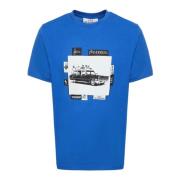 A.p.c. Blå Bomull T-shirt med Framtryck Blue, Herr