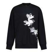 Y-3 Sweatshirt med Blommönster Logo Black, Herr