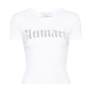 Blumarine Stilfull T-shirt för kvinnor White, Dam
