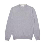 Lacoste Klassisk Grå Sweatshirt med Grön Krokodilbroderi Gray, Herr