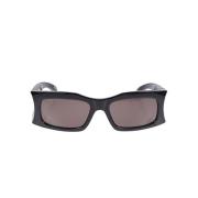 Balenciaga Svarta rektangulära solglasögon med dolda gångjärn Black, D...