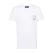 Versace Jeans Couture Grafiska Tryck T-shirts och Polos White, Herr