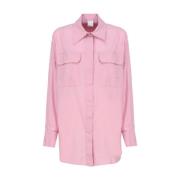 Pinko Rosa Lång Passform Skjorta Pink, Dam