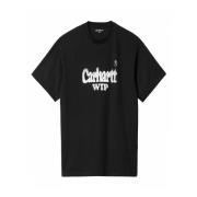 Carhartt Wip Svart Bomull Logo T-shirt Black, Herr