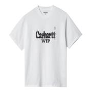 Carhartt Wip Vit Bomull Logo T-shirt White, Herr
