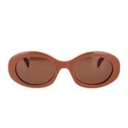 Celine Celine Cl40194U 45E Ovala Solglasögon Brown, Dam