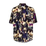 Isabel Marant Skjorta med abstrakt mönstertryck Multicolor, Herr
