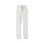 Peserico Straight Trousers White, Dam