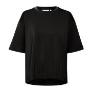 InWear Oversize T-Shirt Top Svart Black, Dam